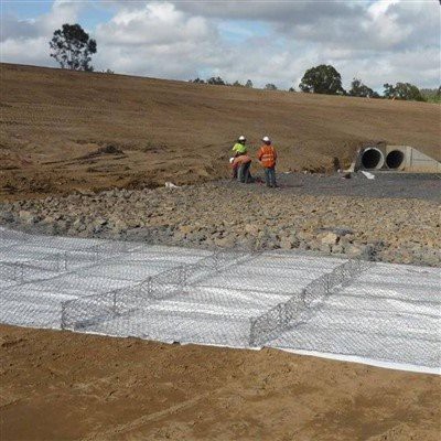 Габионный матрас для восстановления реки